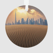 Deserts | Dubai's Skyline View from Sand Dune オーナメント (裏面)