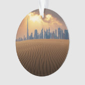 Deserts | Dubai's Skyline View from Sand Dune オーナメント (正面)