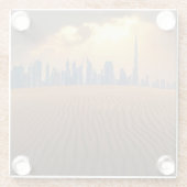 Deserts | Dubai's Skyline View from Sand Dune ガラスコースター (裏面)