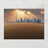 Deserts | Dubai's Skyline View from Sand Dune ポストカード (正面)