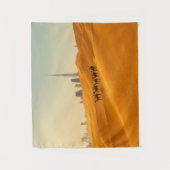 Deserts | Dubai's Skyline View with Camels タペストリー (正面)
