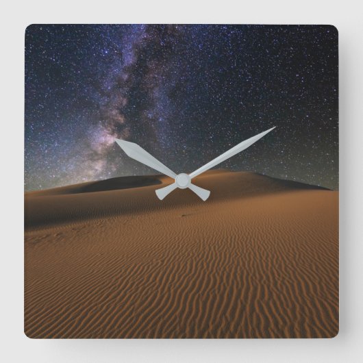 Deserts | Gobi Desert, Mongolia スクエア壁時計 (正面)