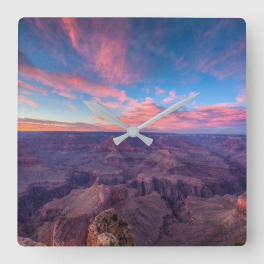 Deserts | Hopi Point Grand Canyon Arizona スクエア壁時計 (正面)