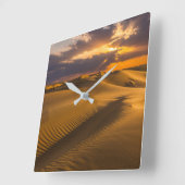 Deserts | Landscape of Sand Dunes スクエア壁時計 (傾斜)