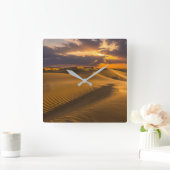 Deserts | Landscape of Sand Dunes スクエア壁時計 (ホーム)
