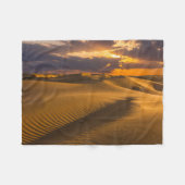 Deserts | Landscape of Sand Dunes フリースブランケット (正面(横))
