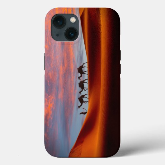 Deserts | Man & Camels in the Sand Dunes Case-Mate iPhoneケース (裏面)