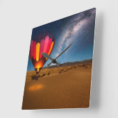 Deserts | Mesquite Dunes Death Valley スクエア壁時計 (傾斜)