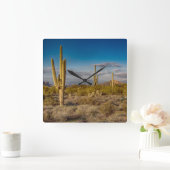Deserts | Superstition Mountains, Arizona スクエア壁時計 (ホーム)