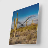Deserts | Superstition Mountains, Arizona スクエア壁時計 (傾斜)