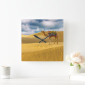 Deserts | Thar Desert Rajasthan India Camel スクエア壁時計 (ホーム)