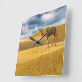 Deserts | Thar Desert Rajasthan India Camel スクエア壁時計 (傾斜)