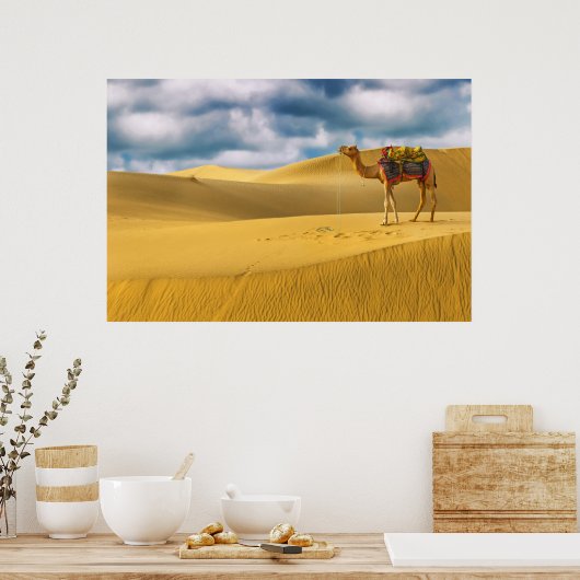 Deserts | Thar Desert Rajasthan India Camel ポスター (キッチン)