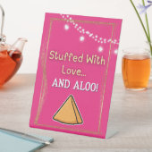 Desiインディアンパキ結婚スタンのMehndi食品サイン 台座サイン (インサイチュ)