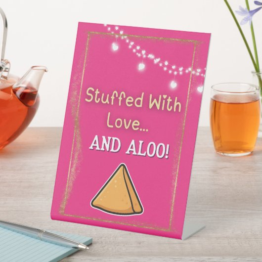 Desiインディアンパキ結婚スタンのMehndi食品サイン 台座サイン (インサイチュ)