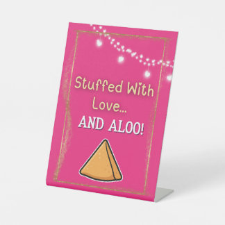 Desiインディアンパキ結婚スタンのMehndi食品サイン 台座サイン