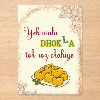 Desi Indian Pakistani Wedding Mehndi Food Sign アクリル招待状