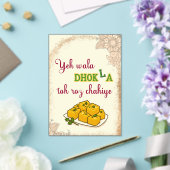 Desi Indian Pakistani Wedding Mehndi Food Sign アクリル招待状 (インサイチュ (ウェディング))