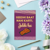 Desi Indian Pakistani Wedding Mehndi Food Sign アクリル招待状 (インサイチュ (ウェディング))
