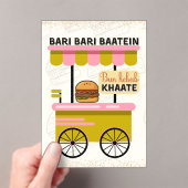 Desi Indian Pakistani Wedding Mehndi Food Sign アクリル招待状 (インサイチュ (ポータブル))