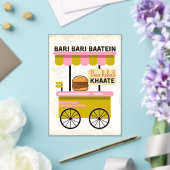 Desi Indian Pakistani Wedding Mehndi Food Sign アクリル招待状 (インサイチュ (ウェディング))