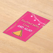 Desi Indian Pakistani Wedding Mehndi Food Sign アクリル招待状 (レイダウン)