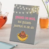 Desi Indian Pakistani Wedding Mehndi Food Sign 台座サイン (インサイチュ)