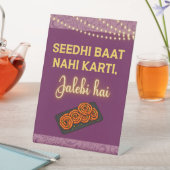 Desi Indian Pakistani Wedding Mehndi Food Sign 台座サイン (インサイチュ)