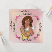 Desi mom holding her angel baby カード (正面/裏面インサイチュ)