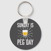 Desi Punjabi Funny Peg Day Sikh Quote Gift  キーホルダー (正面)