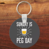 Desi Punjabi Funny Peg Day Sikh Quote Gift  キーホルダー (正面)