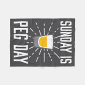 Desi Punjabi Funny Peg Day Sikh Quote Gift  フリースブランケット (正面(横))