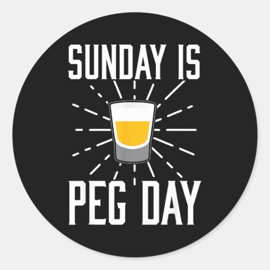 Desi Punjabi Funny Peg Day Sikh Quote Gift  ラウンドシール (正面)