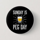 Desi Punjabi Funny Peg Day Sikh Quote Gift 缶バッジ (正面)