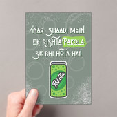 Desi Wedding  アクリル招待状 (インサイチュ (ポータブル))