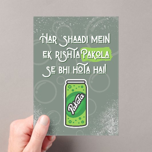 Desi Wedding  アクリル招待状 (インサイチュ (ポータブル))