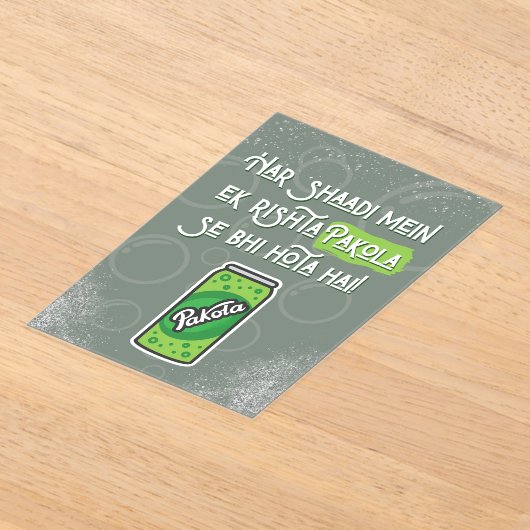 Desi Wedding  アクリル招待状 (レイダウン)