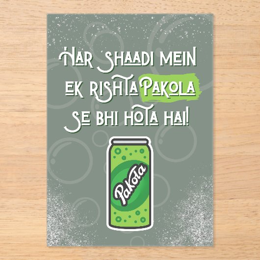 Desi Wedding  アクリル招待状 (正面)