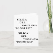 Desiccant Silica Gel Throw Away Do Not Eat Funny I カード (正面)