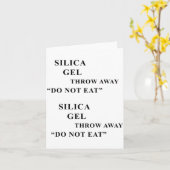 Desiccant Silica Gel Throw Away Do Not Eat Funny I カード (黄色い花)