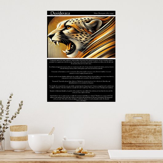 Desiderataはあなたの内なる強さを解放する ポスター (キッチン)