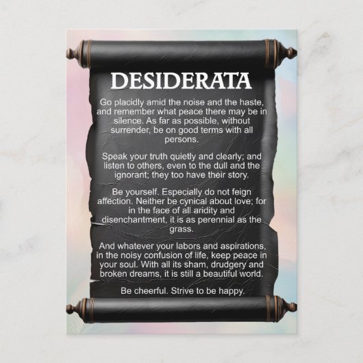 Desiderataはがき ポストカード (正面)