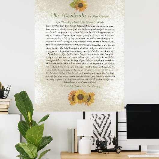 DESIDERATAひまわり ポスター (ホームオフィス)
