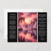 Desiderataウォーターフォール黄金の時間の柳と愛 ポストカード (正面/裏面)