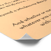 Desiderataオレンジと緑のカナリポスター ポスター (角)