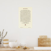 DESIDERATAスペインの Poster=Max Ehrmann=Parchment ポスター (キッチン)