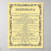DESIDERATAタトゥー熟成サンパーチメント ポスター (正面)