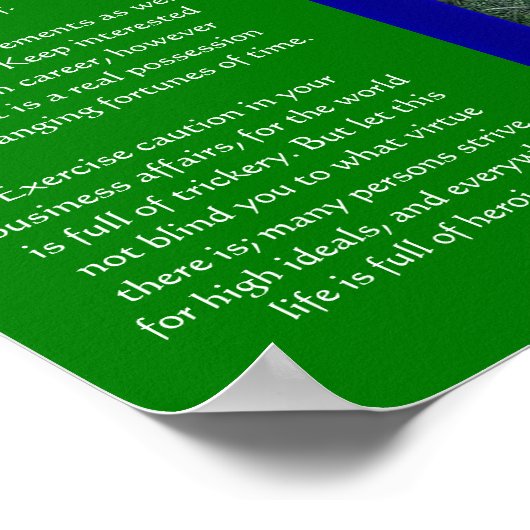 DESIDERATAダークモッシーな森のポスター ポスター (角)