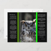 DESIDERATAホー素晴らしンフクロウ葉書5 ポストカード (正面/裏面)