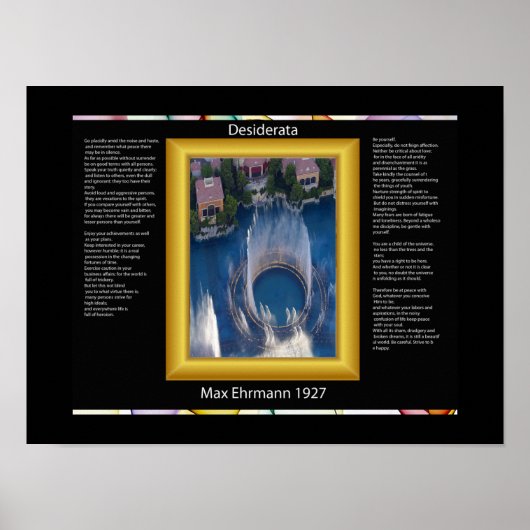 DESIDERATAポスターを見下ろす ポスター (正面)